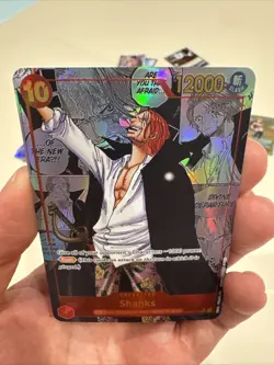 One Piece CCG Shanks OP09-004 SR Foil Manga English Custom Card - Image 5