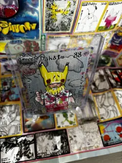 DAVID CHOE - CHOEYMON POKEMON MUNKOMON Single Card Rare PIKACHU HOLO TEXTURED - Image 3