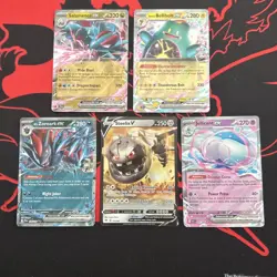 Pokemon 5 Card Lot - EX, V Ultra Rares NM - Image 1