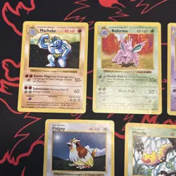 Pokemon Vintage 5 Card Lot: Shadowless Base Set Played Condition - Image 2