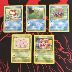 Pokemon Vintage 5 Card Lot: 1st Edition Jungle And Fossil LP-MP Condition - Image 1