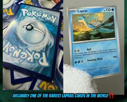 Pokemon TCG: Lapras Pokemon Card With Factory Error Rare Ghost Misprint Albino - Image 1