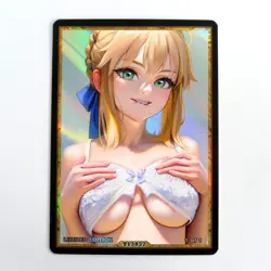 ARTORIA PENDRAGON Waifu Anime Card LIMITED 1/1 Custom TCG Holo T13837 - Image 1