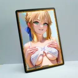 ARTORIA PENDRAGON Waifu Anime Card LIMITED 1/1 Custom TCG Holo T13837 - Image 2