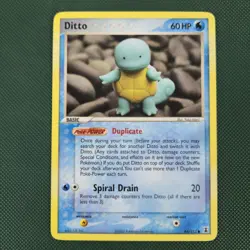 LP Ditto Squirtle 64/113 EX Delta Species Common Nintendo Pokemon Card - Image 1