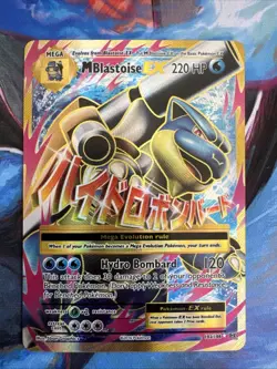 Pokemon M Blastoise EX Full Art Mega Ultra Rare Holo Card 102/108 - Image 1