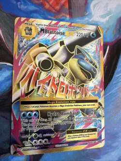 Pokemon M Blastoise EX Full Art Mega Ultra Rare Holo Card 102/108 - Image 2