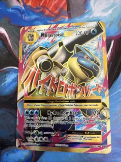 Pokemon M Blastoise EX Full Art Mega Ultra Rare Holo Card 102/108 - Image 3
