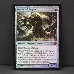 Wurmcoil Engine - Foil Prerelease Promo - MTG Scars of Mirrodin - LP - Image 3