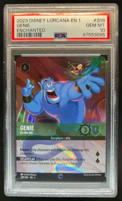 2023 Disney Lorcana Genie On The Job Enchanted 209/204 PSA 10 - Image 1