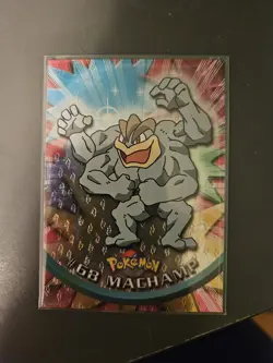 Machamp #68 - BLACK Logo - TEXTURED HOLO - SERIES 1 - TOPPS Pokemon Card - Image 3
