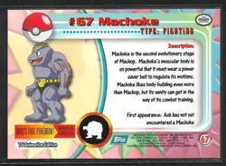 Machoke #67 Pokemon 1999 Topps TV Animation Edition Series 1 Blue Logo - Image 2