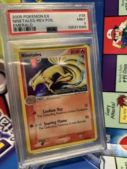 Pokemon Ninetales EX Emerald Reverse Holo #38 PSA 9 Mint Stamp - Image 1