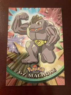 Topps Machoke #67 Black Logo Pokemon TV Animation Edition Series 1 Holo Foil - Image 1