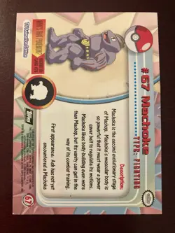 Topps Machoke #67 Black Logo Pokemon TV Animation Edition Series 1 Holo Foil - Image 3
