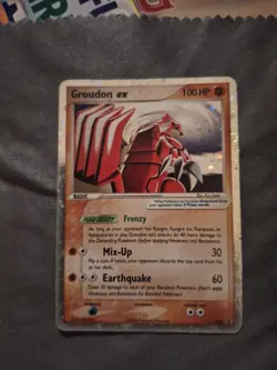 Pokemon Groudon ex 100HP Promo Holo EX Nintendo 038 Basic Card English 2004 - Image 1