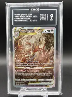 2023 Pokemon Crown Zenith GG56 Hisuian Zoroark Vstar Galarian Gallery TAG 9 MINT - Image 1