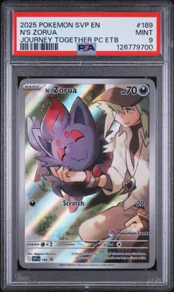 Pokemon TCG Journey Together N's Zorua 189 Pokemon Center Promo - Image 1