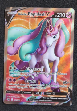 Pokemon TCG Galarian Rapidash v Card 167/198 - Image 1