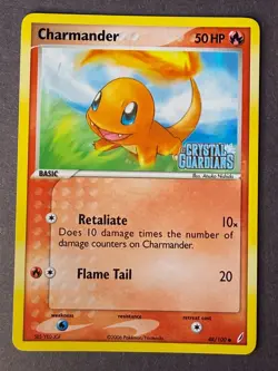 Charmander ex Crystal Guardians Pokemon TCG 48/100 Reverse Holo - Image 1