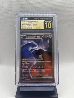 POKEMON CGC 10 PRISTINE TEAM ROCKET'S MEWTWO 237/193 MEGA DREAM EX SAR HOLO - Image 1