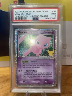 Mew ex Pokemon Celebrations #88/92 Classic Collection Legend Maker - PSA 9 Mint - Image 1