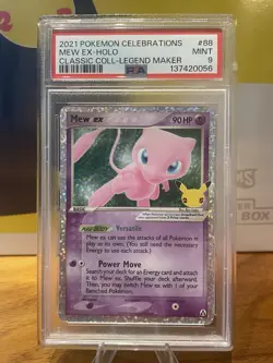 Mew ex Pokemon Celebrations #88/92 Classic Collection Legend Maker - PSA 9 Mint - Image 2