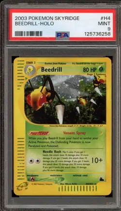 Pokemon Beedrill Skyridge Holo Rare #H4 PSA 9 Mint - Image 1
