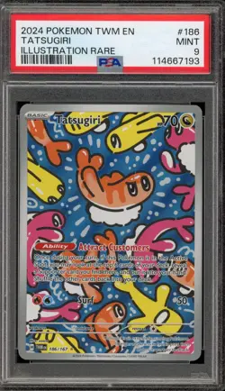 Pokemon Tatsugiri Twilight Masquerade Illustration Rare #186 PSA 9 Mint - Image 1