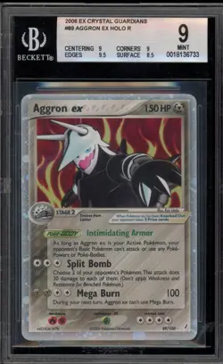 Pokemon Aggron ex EX Crystal Guardians Holo Ultra Rare #89 BGS 9 Mint - Image 1