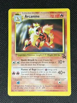 2000 Arcanine NM Black Star Promo #6 WOTC Pokemon TCG Rare Non Holo - Clean - Image 1