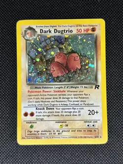 2000 Dark Dugtrio LP+ Holo Rare 6/82 Team Rocket Unlimited Pokemon Big Swirl 🌀 - Image 1