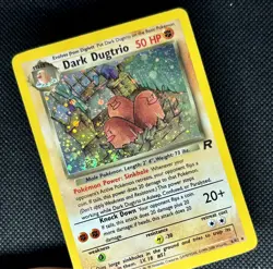 2000 Dark Dugtrio LP+ Holo Rare 6/82 Team Rocket Unlimited Pokemon Big Swirl 🌀 - Image 2