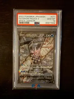 Pokemon Japanese Space Juggler Origin Palkia V SR 071/067 PSA 10 GEM MT - Image 1