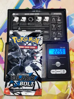 Heavy! 22.59g Pokemon TCG SV 10.5 Black Bolt Booster Pack Sealed! - Image 1