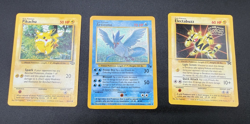 Pokemon Base Set of 3 LP Cards Pikachu 60/64, Articuna 2/62 Rare, Electabuzz 2 - Image 1