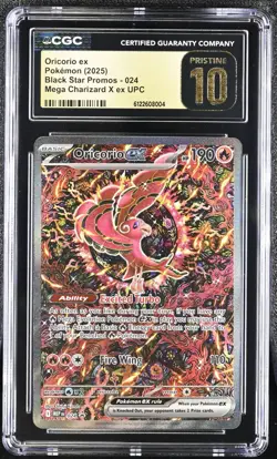 2025 Pokemon Oricorio ex Mega Charizard X UPC 024 CGC PRISTINE 10 - Image 1