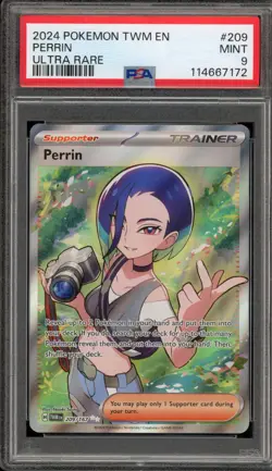 Pokemon Perrin Twilight Masquerade Ultra Rare #209 PSA 9 Mint - Image 1