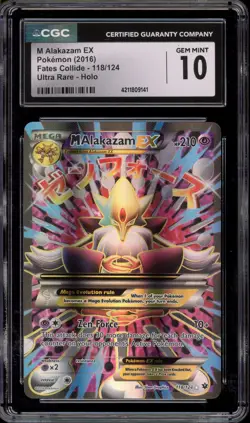 Pokemon M Alakazam EX XY Fates Collide Full Art #118 CGC 10 Gem Mint - Image 1