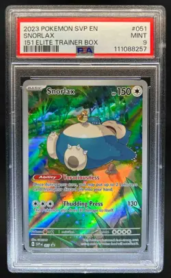 2023-25 Pokemon SV Black Star Promos SVP EN Snorlax #051 PSA 9 - Image 1