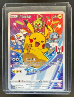 2020 Pokemon KFC Chaki Kids Meal Pikachu Promo #016/S-P - Image 1