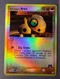Team Magma's Aron Pokemon TCG 59/95 Reverse Holo - Image 1