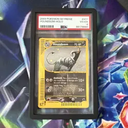 2003 Pokemon Skyridge Houndoom #H11 Holo PSA 4 - CRAZY SWIRL LOCATION - Image 1