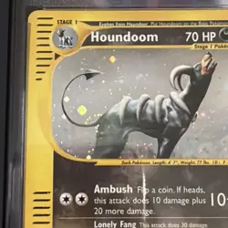 2003 Pokemon Skyridge Houndoom #H11 Holo PSA 4 - CRAZY SWIRL LOCATION - Image 2