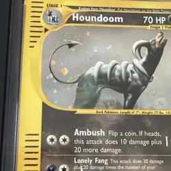 2003 Pokemon Skyridge Houndoom #H11 Holo PSA 4 - CRAZY SWIRL LOCATION - Image 3