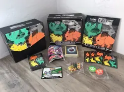 Pokemon TCG Sword & Shield Evolving Skies Elite Trainer Box Opened No Packs - Image 1
