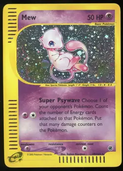 Pokemon TCG Mew Holo Rare 19/165 Expedition WOTC E Reader MP/LP TAIL SWIRL - Image 1