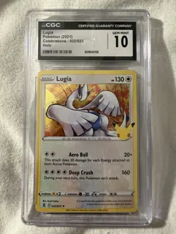 CGC 10 Lugia (2021) 022/025 Celebrations Holo | Pokemon TCG - Image 1
