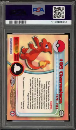 Pokemon Topps Chrome Charmeleon #05 PSA 9 Mint - Image 2