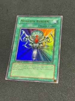 Yugioh Monster Reborn LOB-118 1st Edition Ultra Rare GLOSSY NM/VLP - Image 2